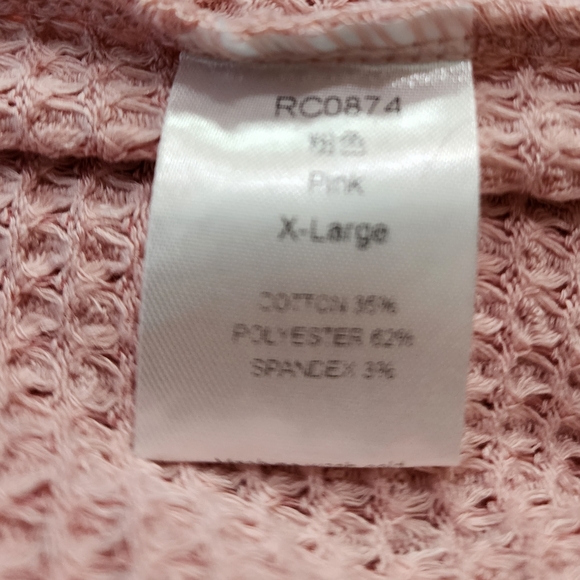 Women's Light Pink Waffle Tiered Tunic - Picture 11 of 11